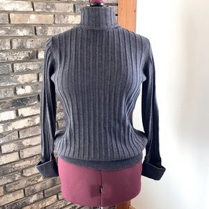 VERA WANG-Simply Vera M  moto turtleneck sweater